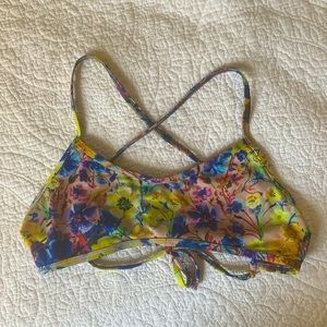Jolyn Floral Bikini Top Size Large